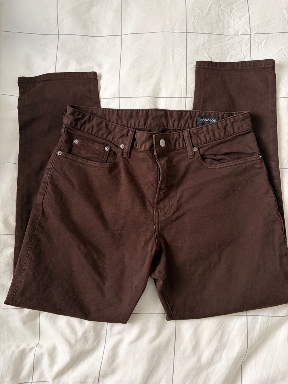 Bonobos Dark Brown Five-Pocket Jeans